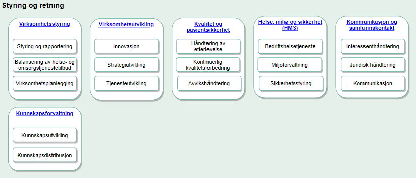 Styring Og Retning - Spesialisthelsetjenesten.no